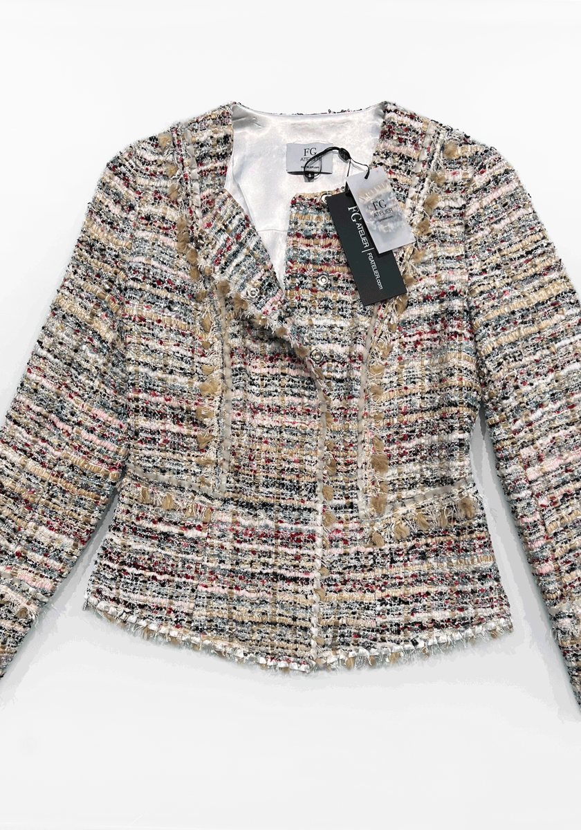 Fringed tweed jacket | FG atelier