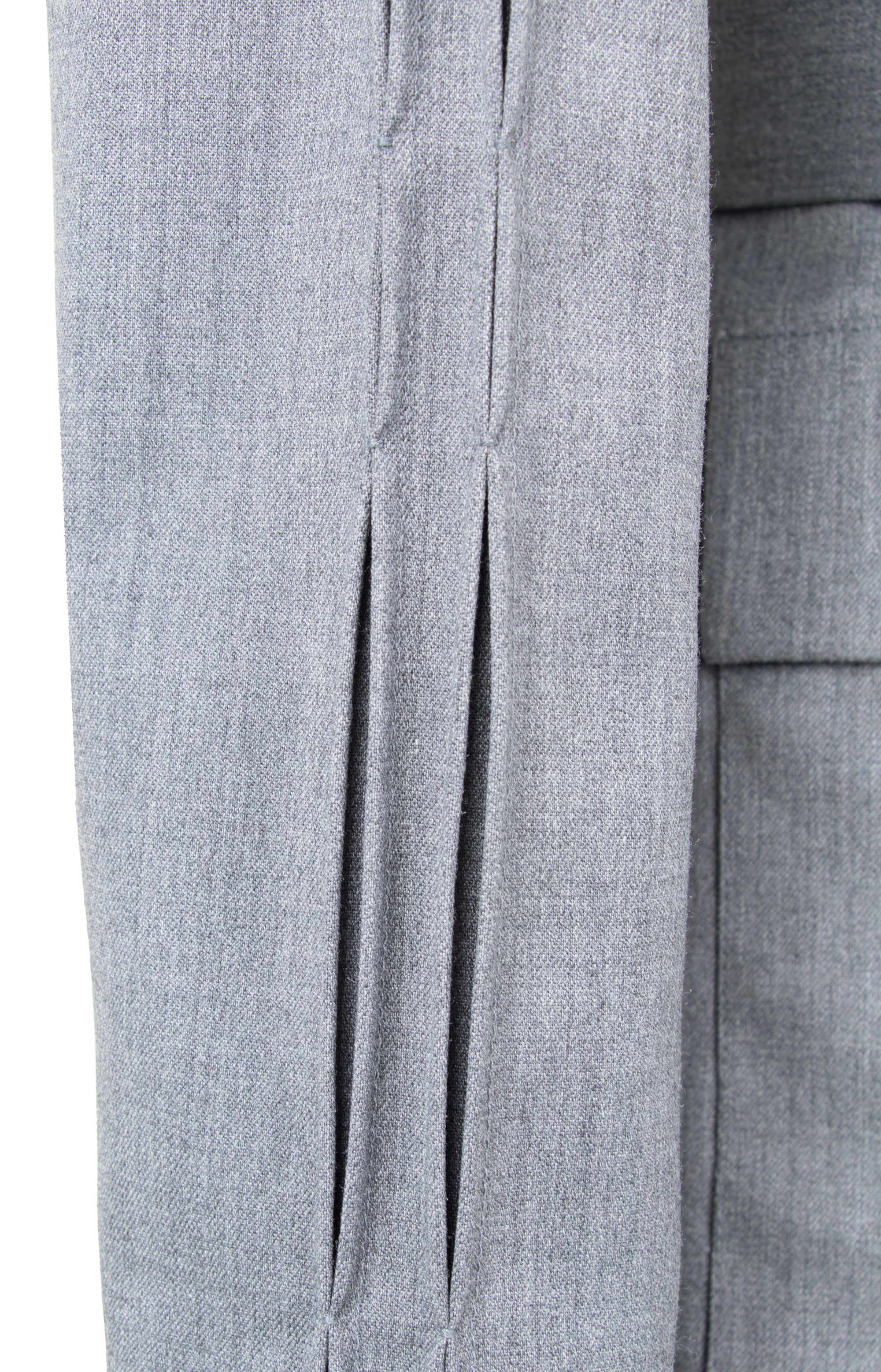 Stretch wool grey military style blazer