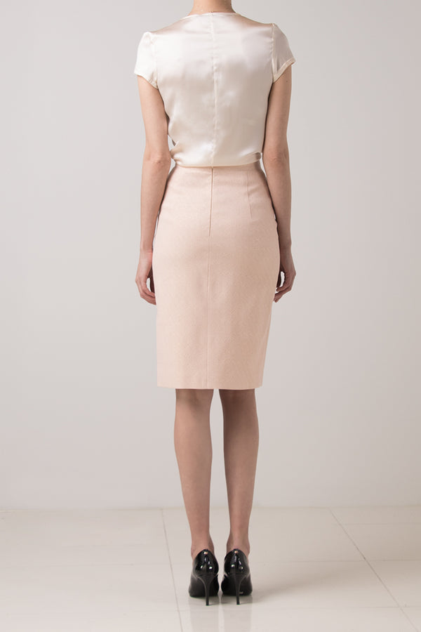 Blush pink pencil dress best sale